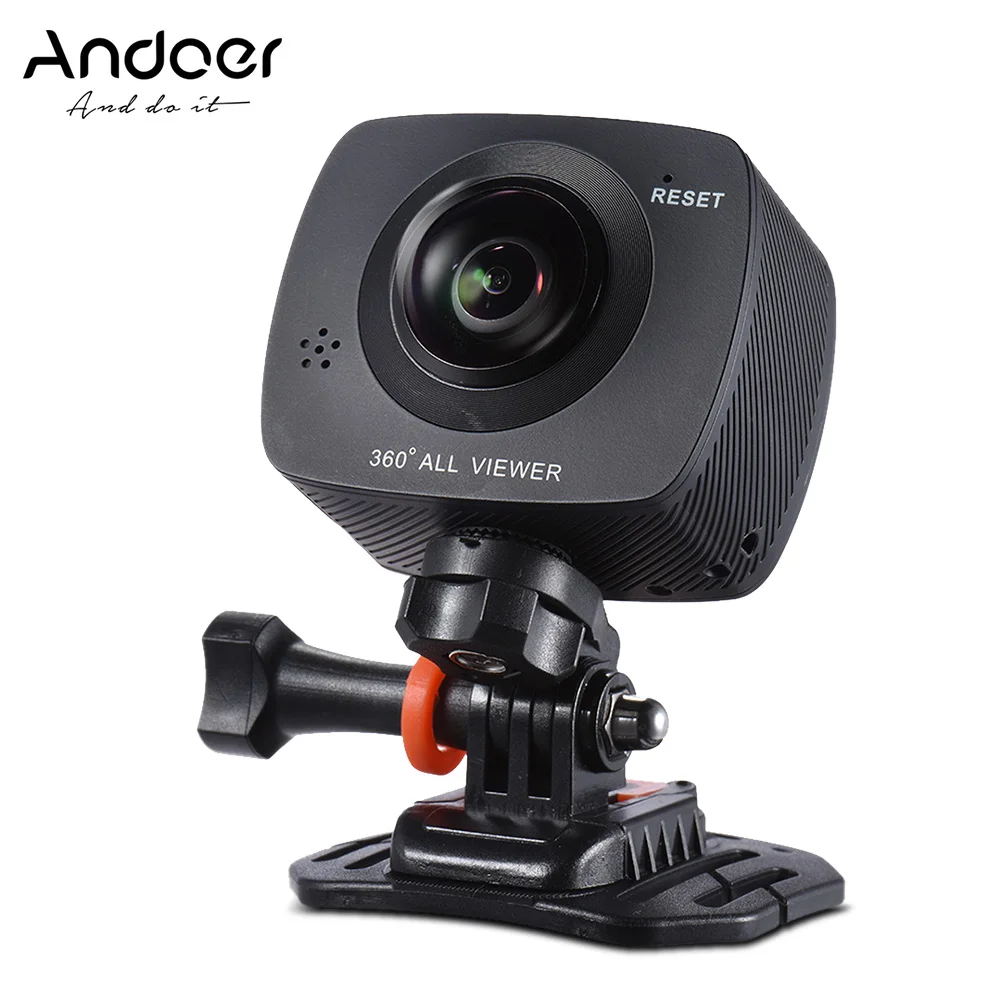 Большая распродажа Andoer Dual-lens 360 камера панорамная камера VR* 960 P HD 1920 Camcoeder 8MP w/220 градусов Рыбий глаз объектив видеокамера