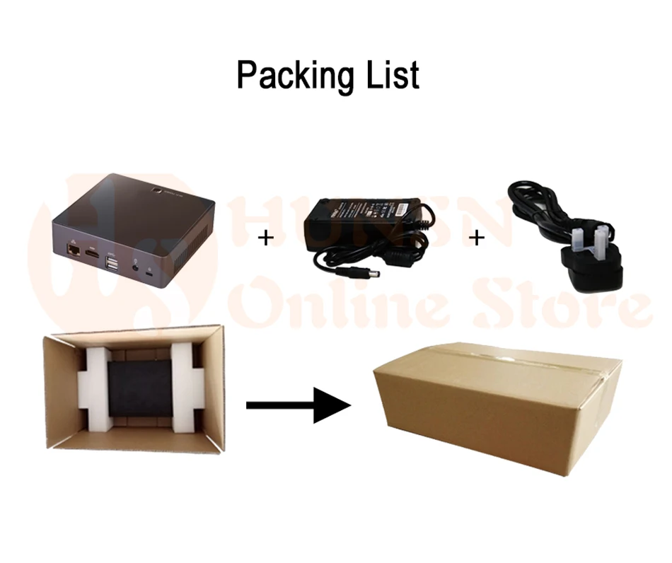 Fanless Mini PC I5 8250U I7 8550U HUNSN BA02 (09)