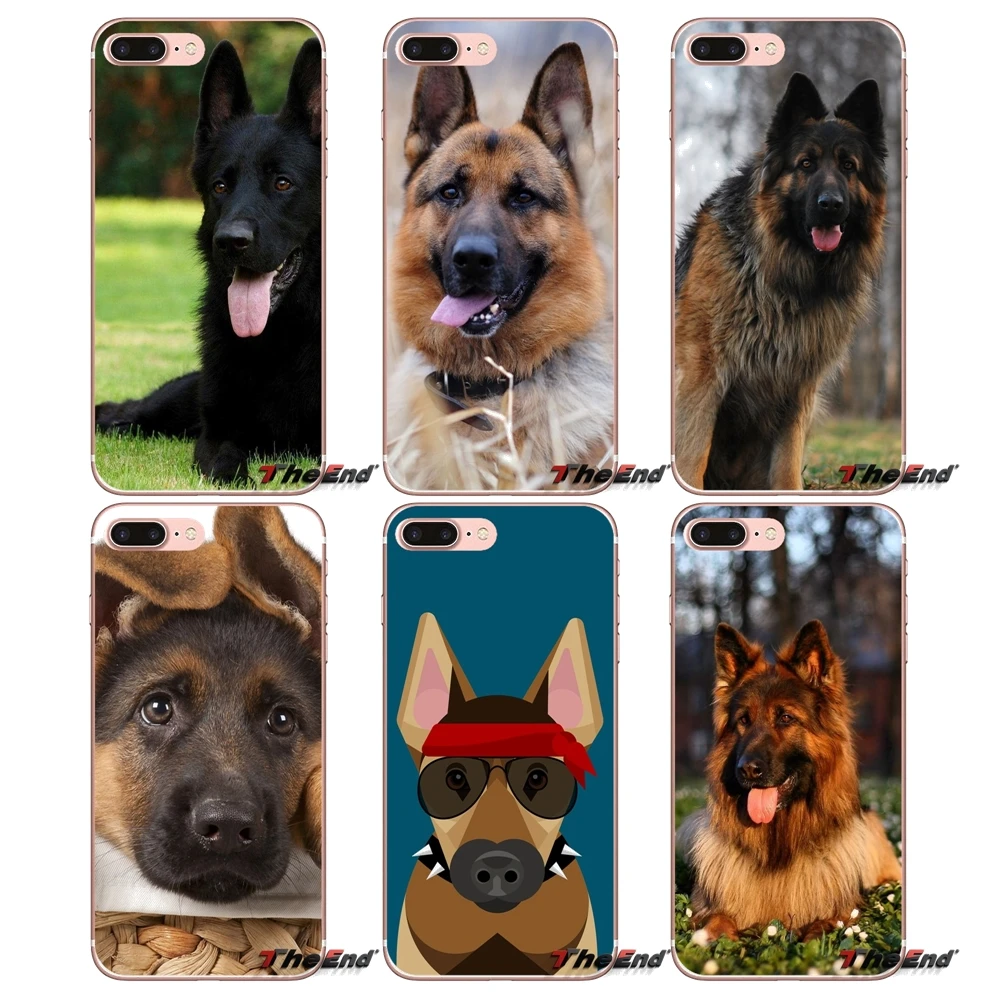 funny german shepherd dog For Xiaomi Mi6 Mi 6 A1 Max Mix 2 5X 6X Redmi Note 5 5A 4X 4A A4 4 3 Plus Pro Transparent TPU Cover Bag | Мобильные