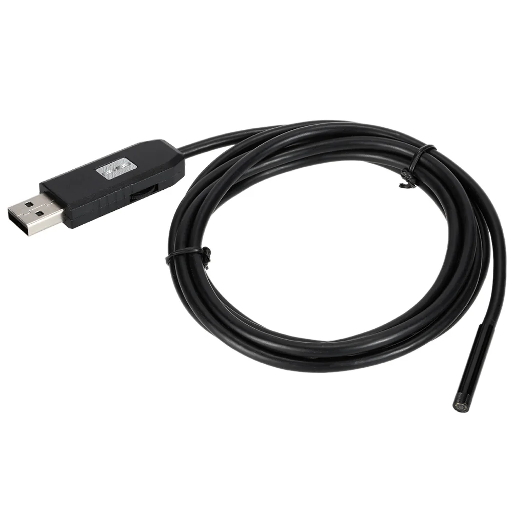 Водонепроницаемый USB эндоскоп с кабелем 2 м 7 мм 6 светодиодов|tube camera|snake tube camerausb