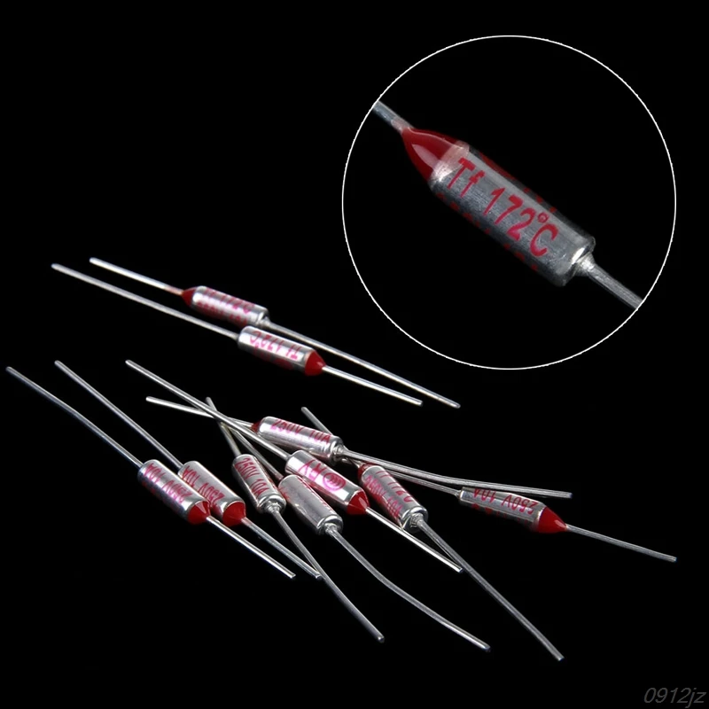 

10Pcs RY172 172C TF 172 Degrees Celsius 10A 250 V Temperature Thermal Fuse New