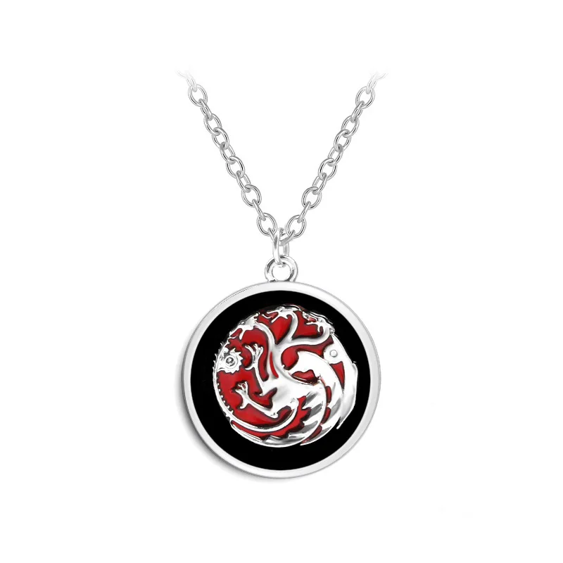 

24pcs/lot Game of Throne Family Targaryen Movie Choker Necklace Bijoux Summer Trendy Link Chain Pendant Jewelry bulk wholesale