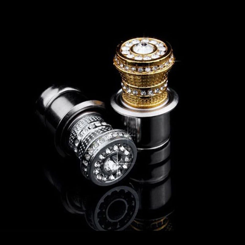 JXLCLYL Luxury Crystal Rhinestone Bling Car Iron 12V Cigarette Lighter Golden