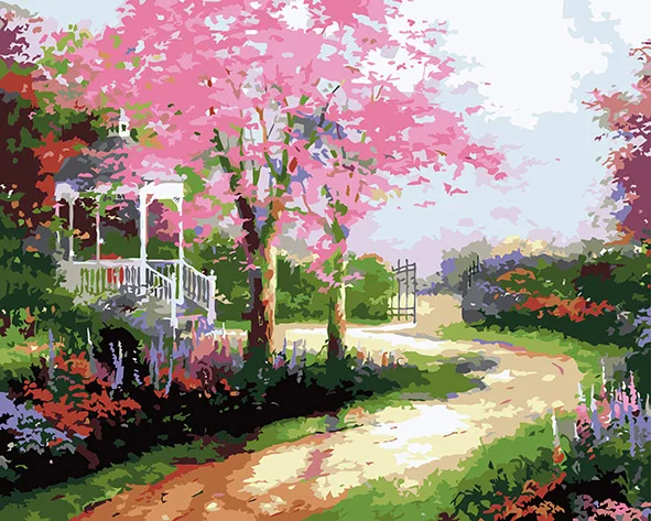 Dream Trail Landscape DIY Набор для рисования по номерам красящая краска Современная