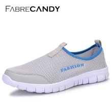 FABRECANDY Fashion Men Casual Shoes Breathable Mesh Loafers Casual Shoes Men 2017 SUMMER Plus Size 34