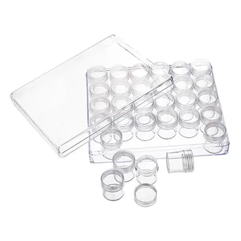 

LASPERAL 30Grids Mini Boxes Storage Box Acrylic Transparent Jewelry Boxes Makeup Organizer Jewelry Containers Capsules for coins