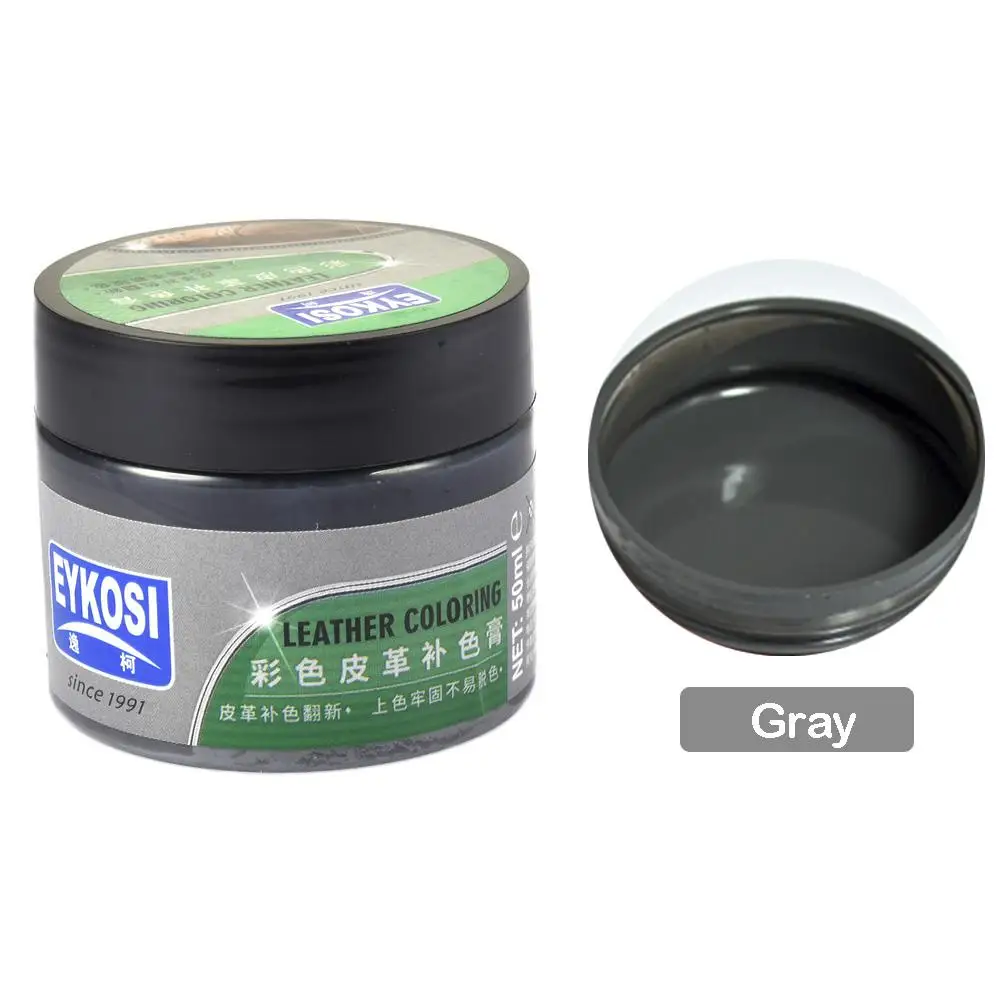 New Car Leather Recoloring Balm Renew Restore Repair Color To Faded Scratched Leather For Home Couches Car Leather Seats - Цвет: Gray