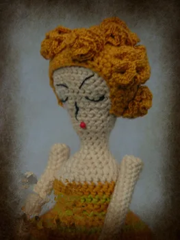 

armigurumi crochet rattle toys thin fashion girl model number 51768