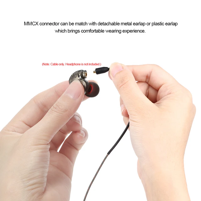 3.5mm Wired Headphone Audio Cable Replacement Earphones MMCX