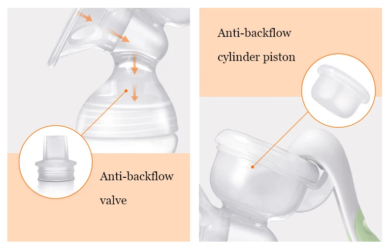 MyCarol ручной молокоотсос для грудного вскармливания грудного молока, содержащий бутылочку для сосков XN-J203