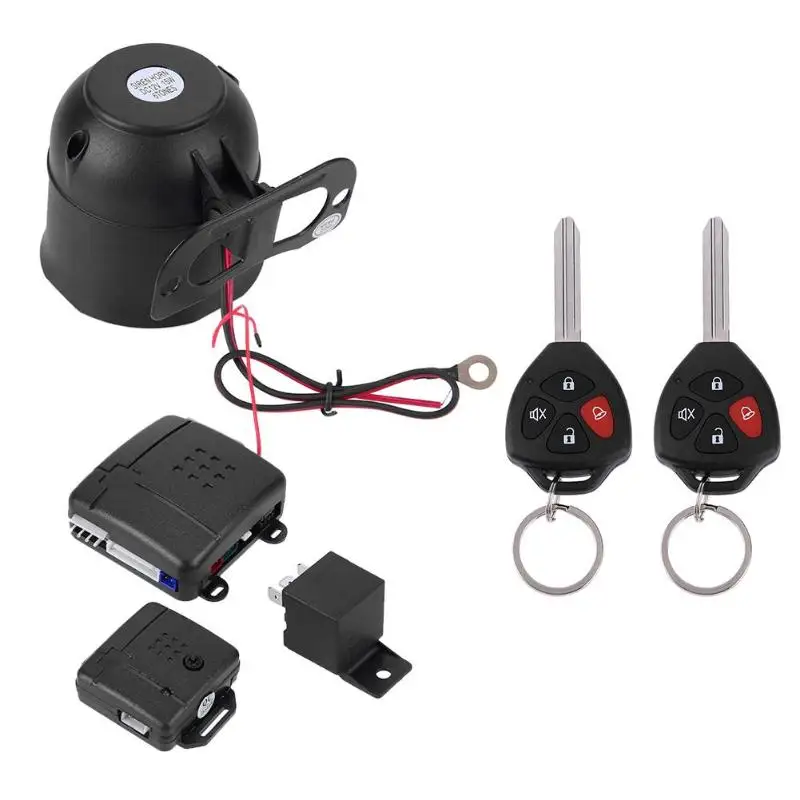 

ESCAM 433.92MHz 125DB Car Auto Burglar Alarm Vehicle Automobile Keyless Entry Anti-theft Security System w/ 2 Remote Controls