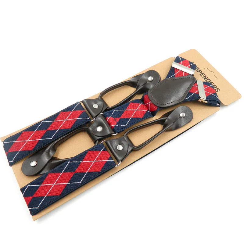 

Fashion Dot Print Color Men Suspenders Clips-on Braces Vintage Mens Suspender for Trousers Husband Male Suspensorio For Skirt