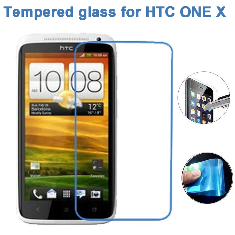 Закаленное стекло Защитная пленка для htc One X стекло протектор экрана Высокое качество 9h 0,26 мм 2.5D стекло для htc ONE X 4,7"