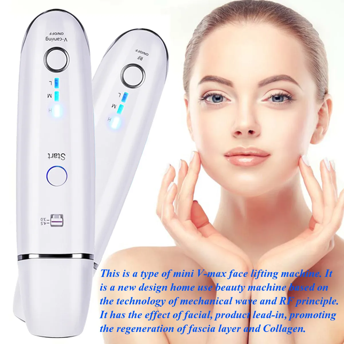  100-240V Mini HIFU RF Radars Line V-Shape Anti-wrinkle Skin Tightening Ultrasound Face Lifting Mach