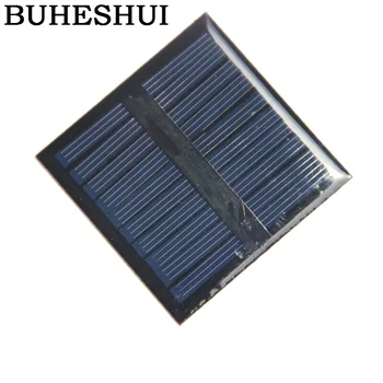 

BUHESHUI 10pcs 0.45W 5V Mini Solar Cell Module Polycrystalline DIY Solar Panel Charger For 3.7V Battery System 60*60MM Epoxy