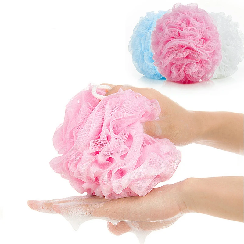 

SrDcMbk 1Pcs Bath Ball Bathroom Tubs Tools Flower Colorful Scrubber Body Cleaning Mesh Shower Soft Massage Wash Rich Bubble