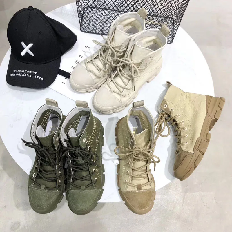 Lace Up Martin Boots Women Genuine Leather Chelsea Boots Motorcycle Ankle Boots Ladies Ins Trend Sexy Short Booties Botas Mujer Women's Shoes