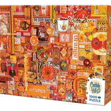 Cobble холм Радужный пейзаж оранжевый 1000 шт головоломки игрушки вентиляторы ограниченное количество головоломки День рождения Рождественский подарок
