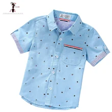 D’été À Manches Courtes Garçon de Chemises Casual Turn-down Col Camisa Masculina Blouses pour Enfants Enfants Vêtements 1461