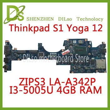 

KEFU ZIPS3 LA-A342P Laptop motherboard for Lenovo YOGA 12 S1 Laptop Motherboard I3-5005U CPU 4GB RAM original tested