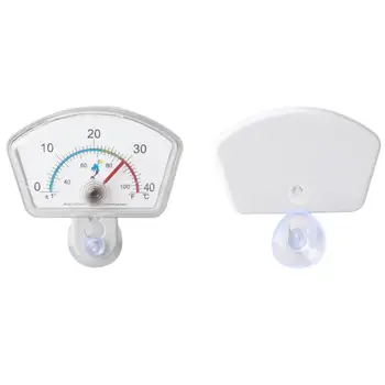 

20pcs 0-40 Degree Oval Shape Dial Index pointer Aquarium temperature meter with Suction Cup Submersible Thermometer 32%off