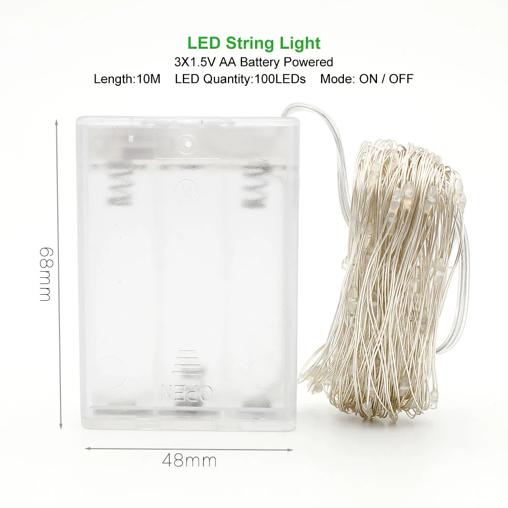 10M 100LEDs 2 м 5 м 10 м светодиодный звезда гирлянды светодиодные огни Светодиодный Фея освещение рождественнской елки Свадьба 20 50 100 светодиодный свет украшения питание от аккумулятора - Испускаемый цвет: 10M 100LEDs