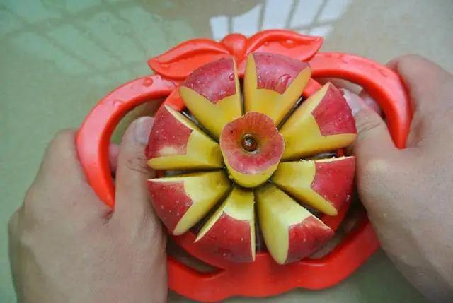 Нержавеющая сталь Slicer Пилер Бур Slicer Легкий Резец Вырезать Плод нож Для Apple, Груша Красный кухня инструмент Slicer кулинария инструменты