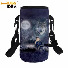 HUGSIDEA Night Wolf бутылка для воды чехол сумка неопреновый ремень воды чехол держатель плечевой бутылка на ремне Перевозчик изоляцией сумка