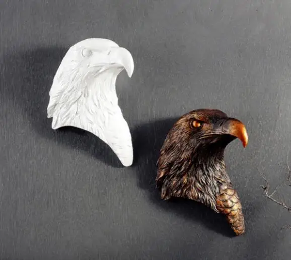 

Retro Eagle 3D Head Creative Resin Animal Head Eagle Wall Decoration Wall Hanging Ornaments Christmas Decor Best Gift