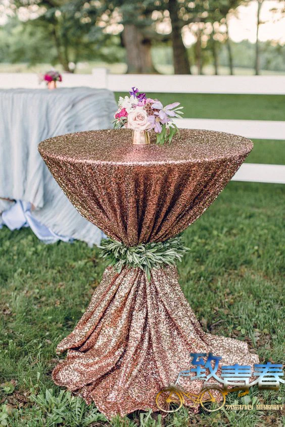 Sparkly Gold Sequin TableCloth Cake table cocktail 