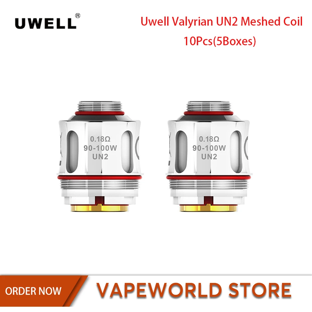 

10PCS Pack Uwell Valyrian UN2 Mesh Coil 0.18ohm Vape Coil Electronic Cigarette For Uwell Valyrian Atomizer Vape Tank