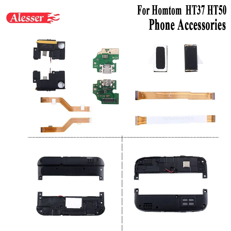 

Alesser For Homtom HT37 HT50 Loud Speaker Earpiece USB Plug Charge Board Motherboard For Homtom HT50 HT37 Mobile Phone Accessory