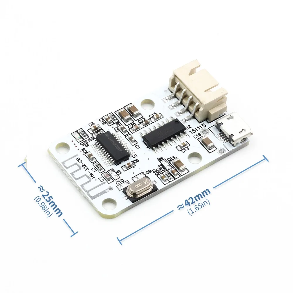 

Wireless Bluetooth 4.0 Stereo Audio Receiver Module Digital Amplifier Sound Loud Board Micro USB 3W+3W 5V DC