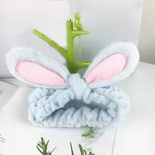 KANCOOCD эластичная Нескользящая повязка для волос для женщин и девушек с мультяшными кроличьими ушками, прекрасный головной убор, повязка для волос для йоги и ванной