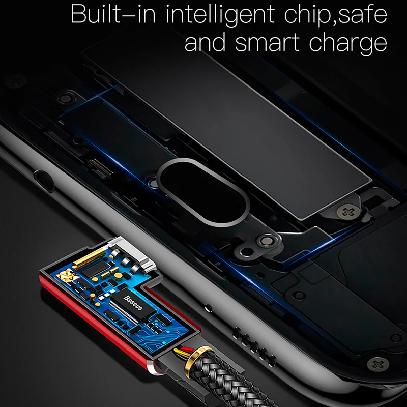 Baseus USB نوع C كابل 90 درجة USB C شاحن الحبل سريع تهمة USBC نوع-c كابل لسامسونج oneplus 7 برو الهاتف المحمول USB-C