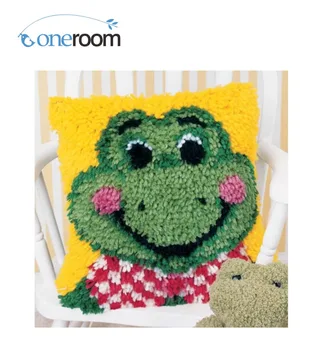 

BZ332 FrogTH Hook Rug Kit Pillow DIY Unfinished Crocheting Yarn Mat Latch Hook Rug Kit Floor