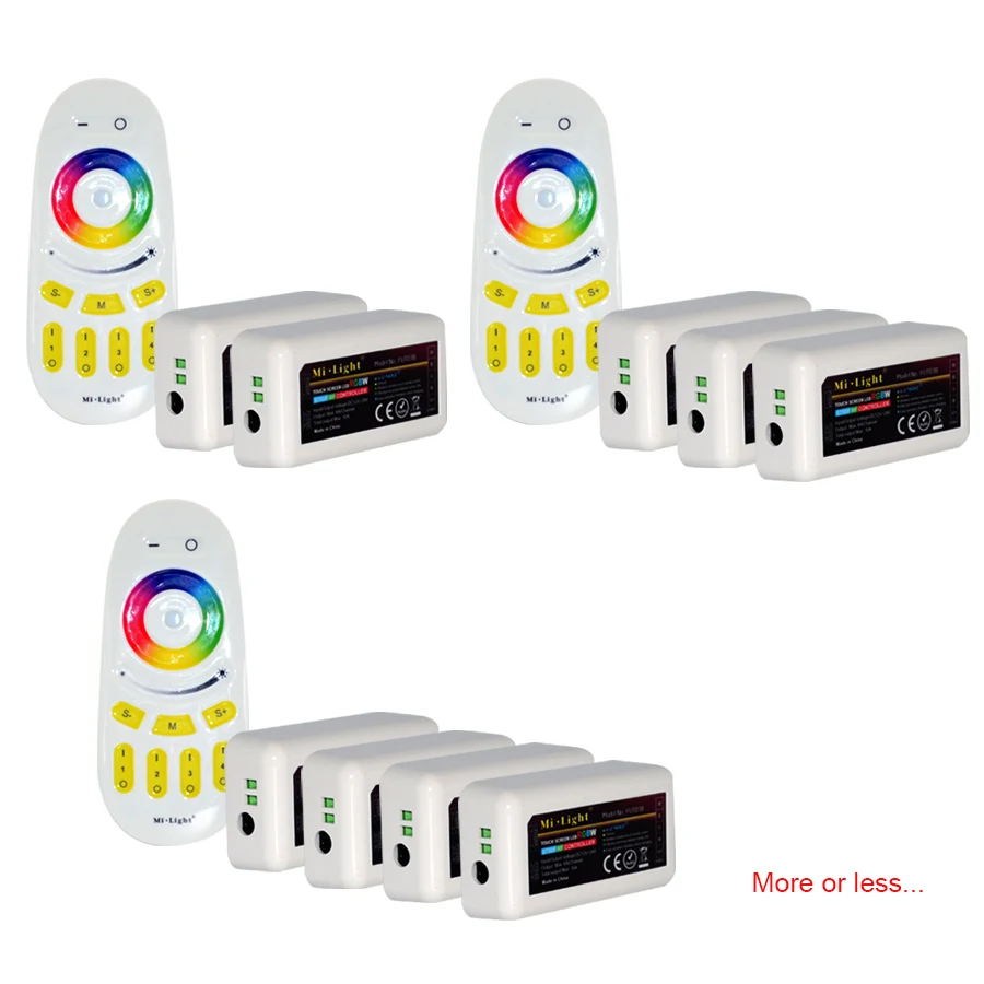  RGBW 12V LED Strip 5050 Waterproof IP20/IP65 Flexible led Light Tape+ Mi Light RF Touch Remote+WiFi - 32658440739