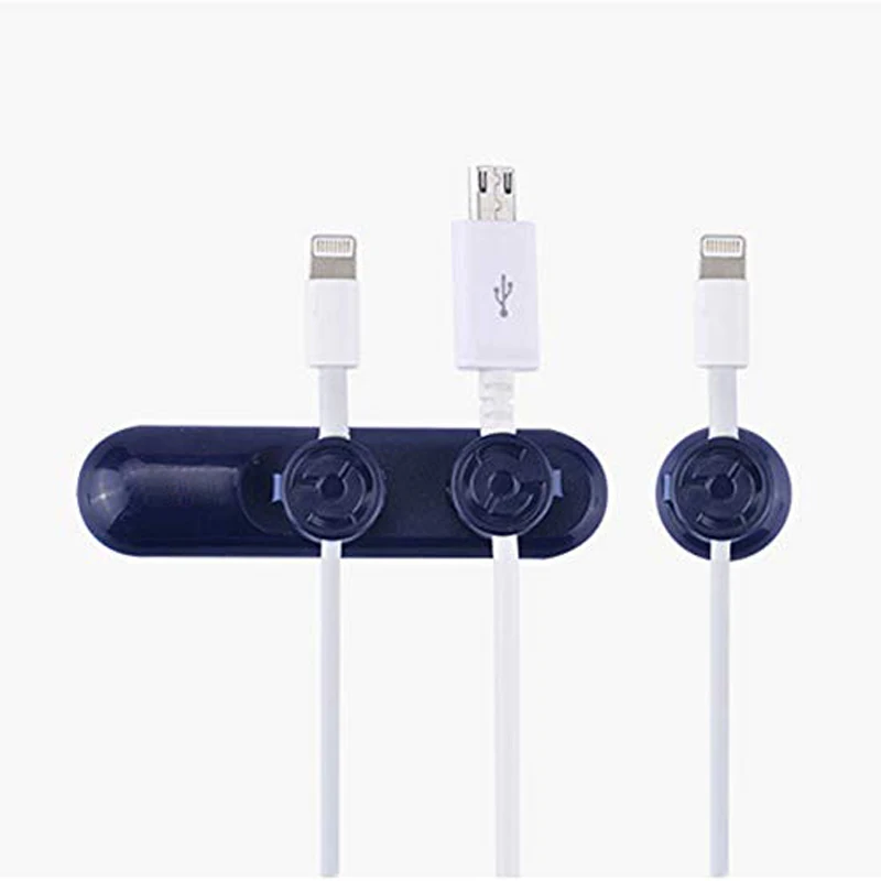 Oppselve магнитный зажим для кабеля для мобильного телефона USB Дата-кабель органайзер для USB зарядное устройство магнитный держатель настольный кабель намотки - Цвет: Blue