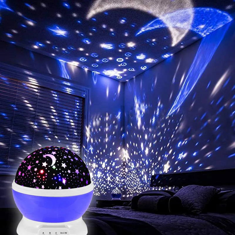 Stars Sky LED Light Up Toy Projector Moon Novelty Toys Glow In The Dark Toys For Kids Baby Children Sleepings Christmas Gift