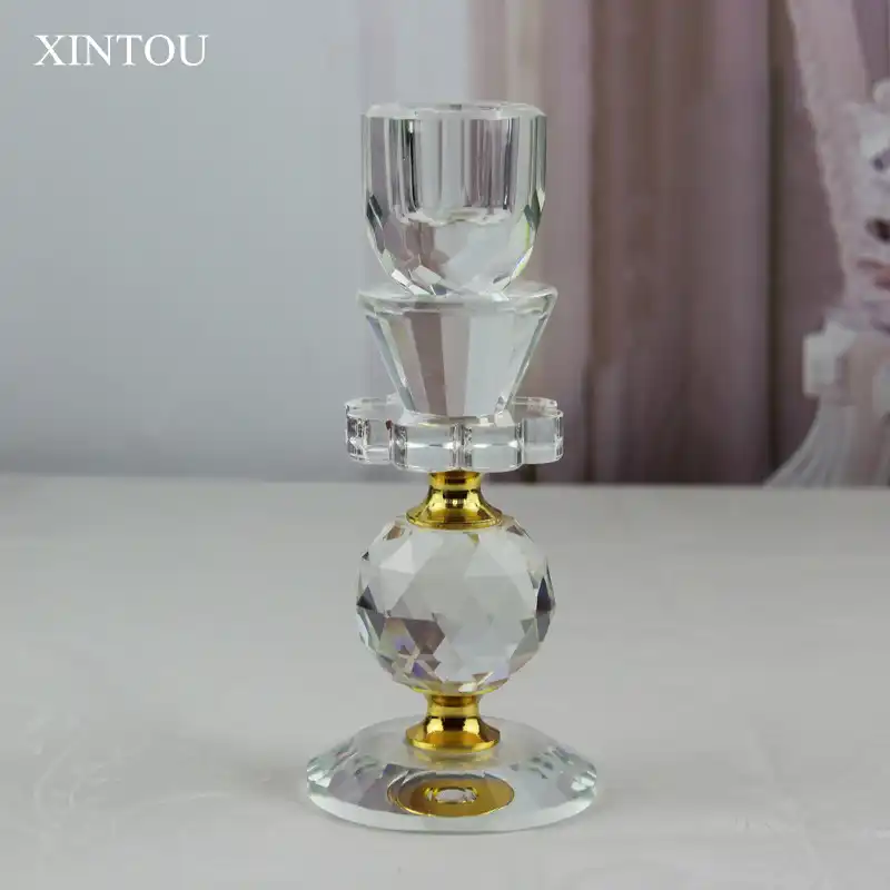 Xintou White Crystal Metal Glass Candle Stand Holder Christmas Wedding Centerpieces Candelabra Cristmas For Home Lamp Decoration Centerpiece Candelabra Glass Candle Standcandle Stand Aliexpress
