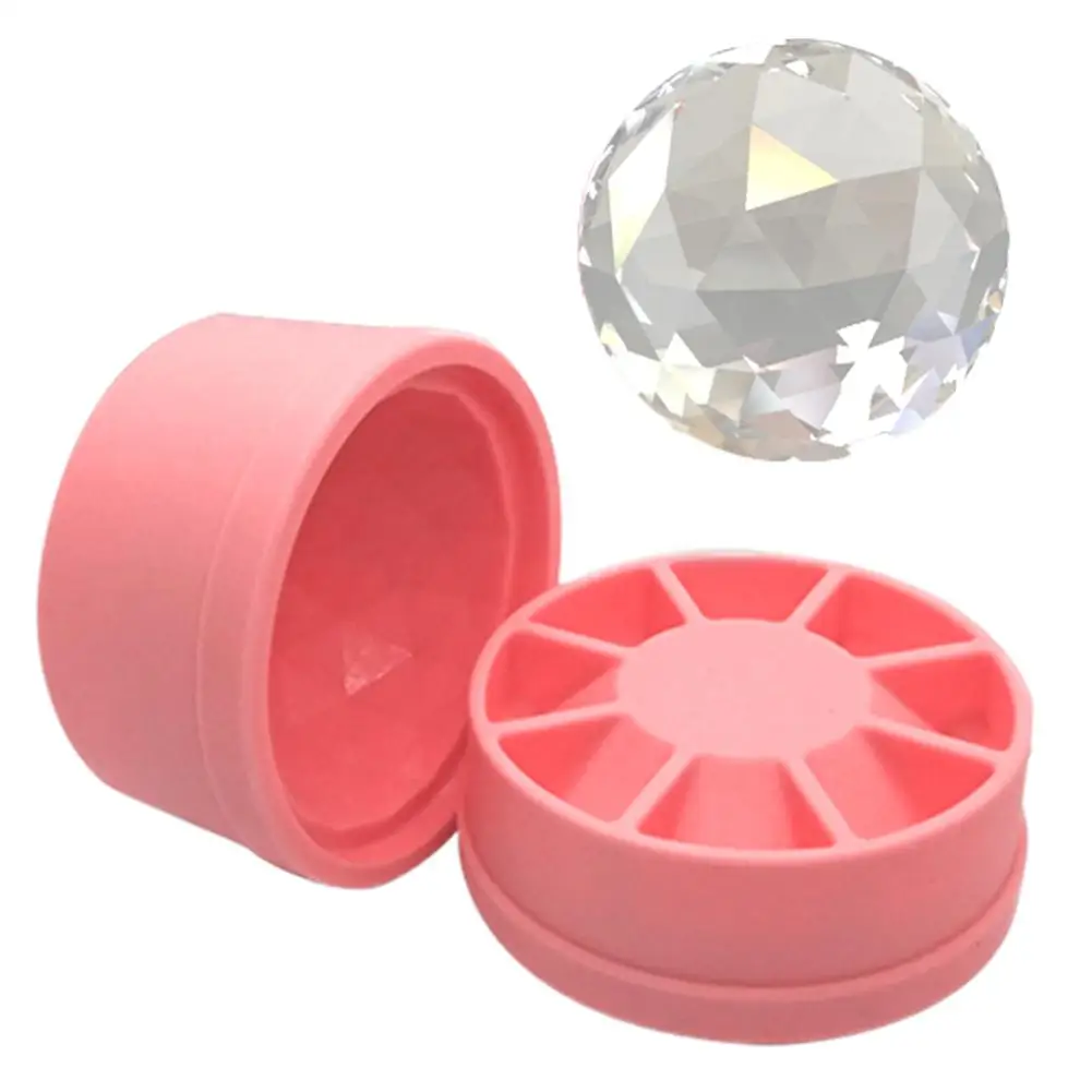 

55MM Silicone Diamond Pattern Large Ice Ball Mold Maker Safe Flexible Slow Melt Sphere Form Ice Cube Tray Silicone Mould