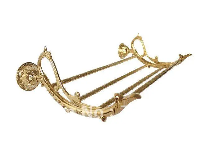 

FREE SHIPPING new design 24k GOLD flowers towel shelf