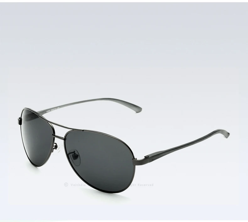 Стильные спортивные мужские солнцезащитные очки-авиаторы, украшенные на дужках фактурным декором в виде головы леопарда, с поляризованными зеркальными линзами, мужские очки для вождения, артикул 2563 - Цвет линз: Серый