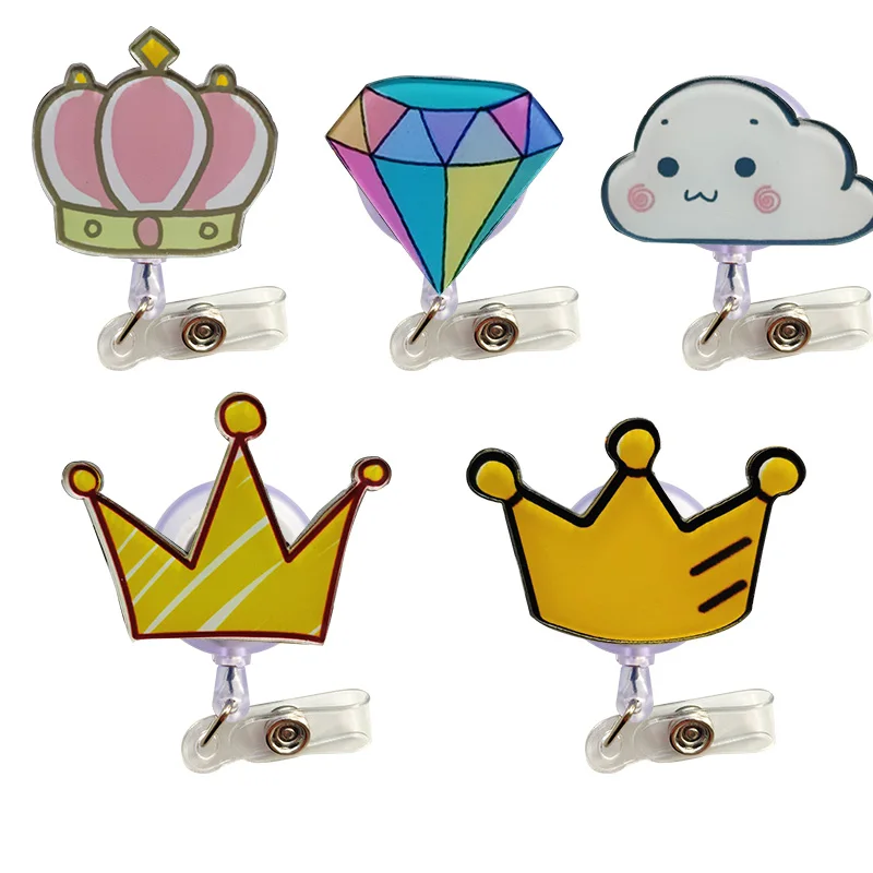 

Lovely Cartoon Retractable Pull Badge Reel ID Lanyard Name Tag Card Nurse Student Doctor Badge Holder lovely Kids Reels