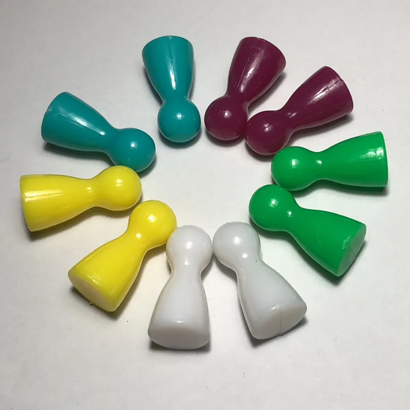 

Free Shipping 25MM 10PCS Plastic Pawn/Chess Game Pieces 5Colors/set For Board Game Card Game And Other Games Accessories