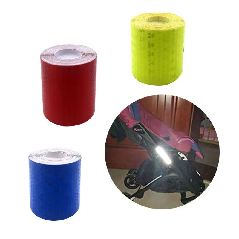 

2 Rolls High Visibility Reflective Safety Warning Signs Tape Stickers Strong Adhesive Waterproof For Trucks Cars Motorcycles Bic