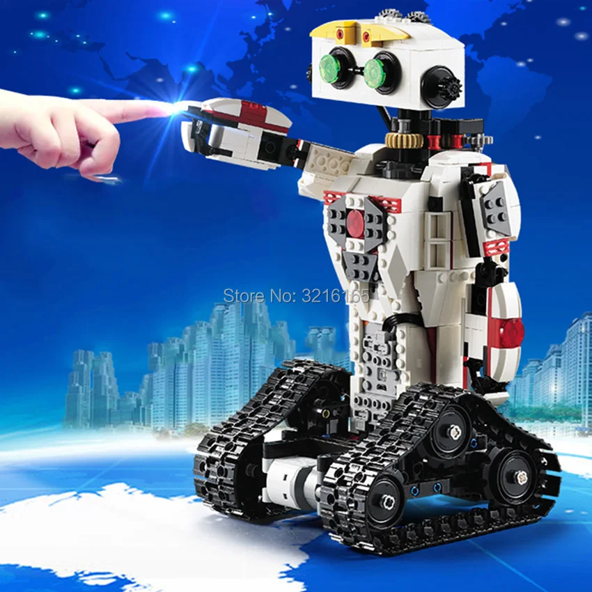 710 шт. RC робот 2 в 1 трансформатор скорпиона строительный блок литиевая батарея