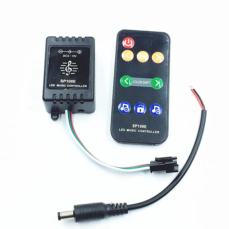 SP106E 9 ключей Светодиодный музыкальный контроллер DC5V-12V WS2811 /WS2812B /6812 /1903/6803 Magic