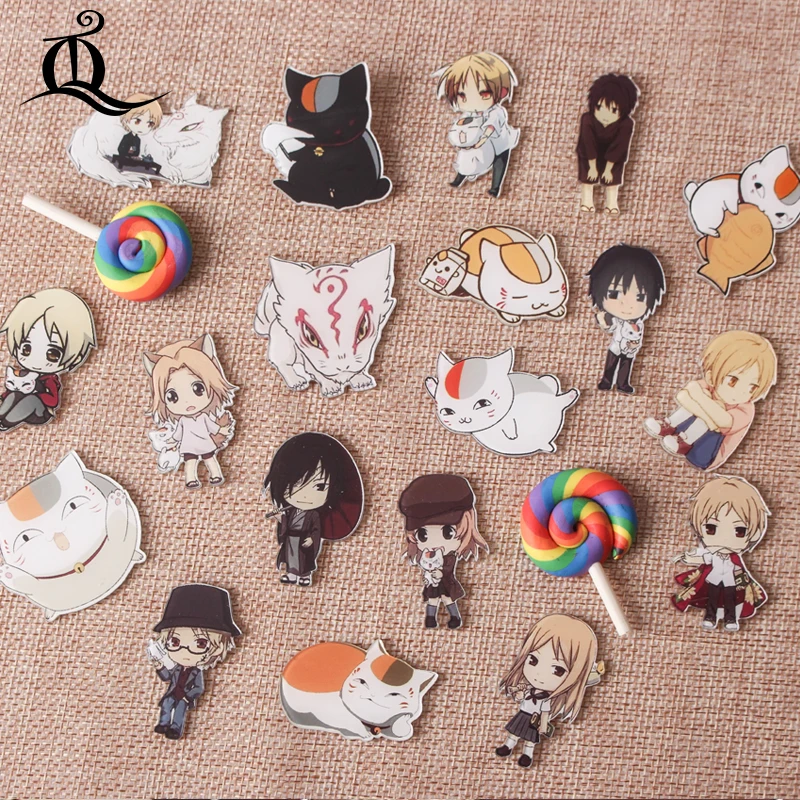 

HOT mix natsume's book of friends 1PC Shirt Cute Cartoon brooch Acrylic Badge Pins Bag Packbag Decoration Brooch Broch,Z72