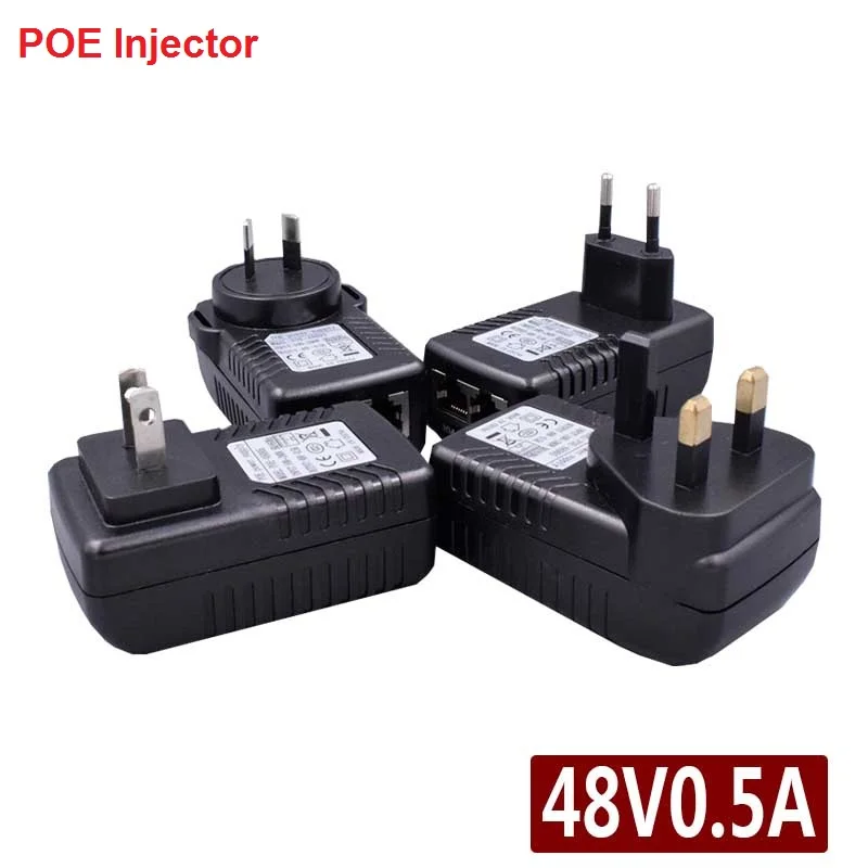 

DC48V 0.5A POE Injector Spliter For CCTV IP camera Networking POE Switch Ethernet POE Adapter EU/UK/US/AU Optional